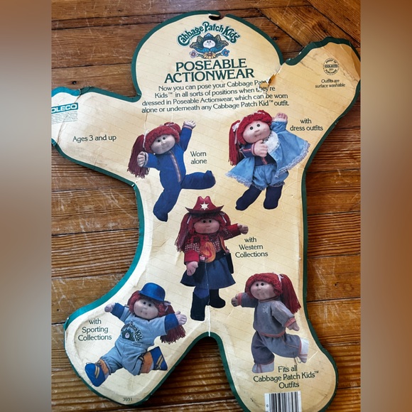 Vintage Cabbage Patch Poseable Actionwear green - Picture 2 of 5